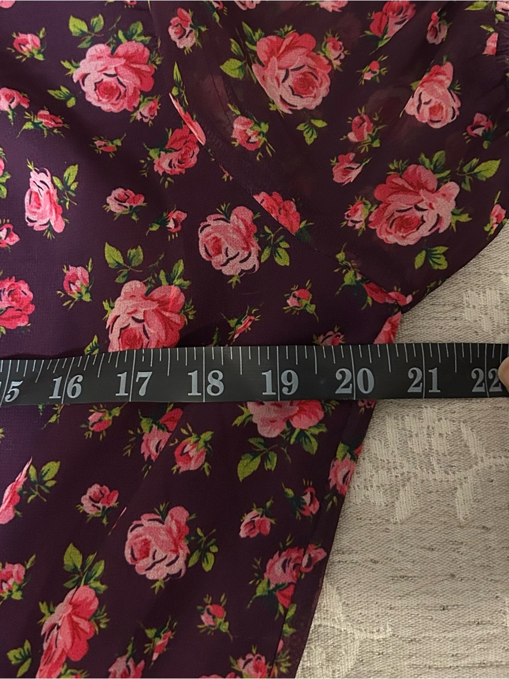 Betsey Johnson Romantic Floral Roses Maxi Dress Burgundy Pink Cottagecore Boho L - Picture 13 of 16